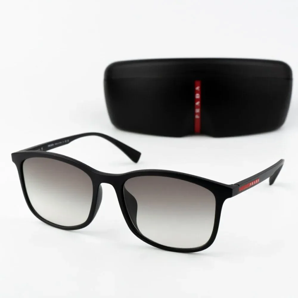 NEW Prada Linea Rossa PS01TSF DG00A7 Black Grey Gradient Rectangle Unisex